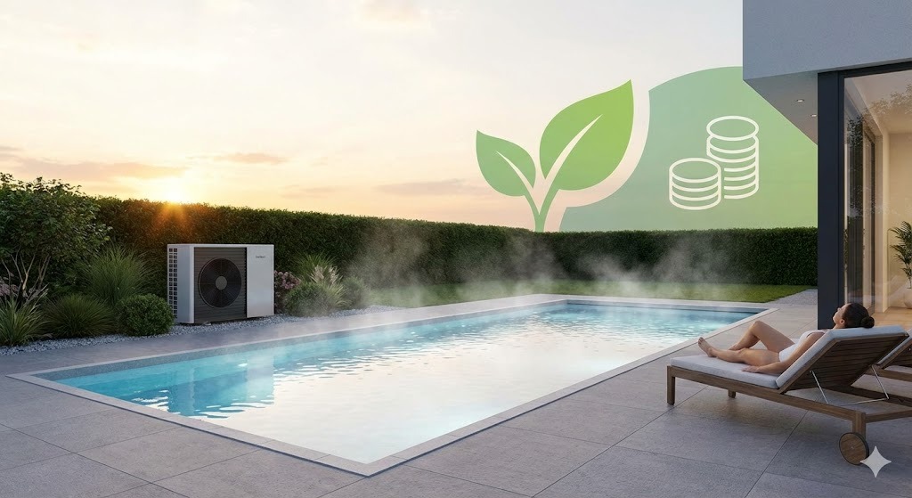 ฮีทปั๊มอุ่นสระว่ายน้ำ สระอุ่น ประหยัดเงิน