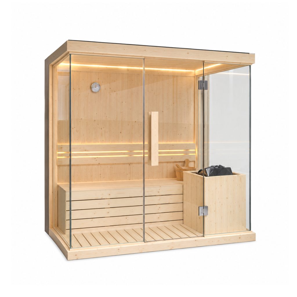 Sauna Room ตู้ซาวน่าสำเร็จรูป ขนาด 2 x 1 x 2 m. สำหรับติดตั้งภายนอก